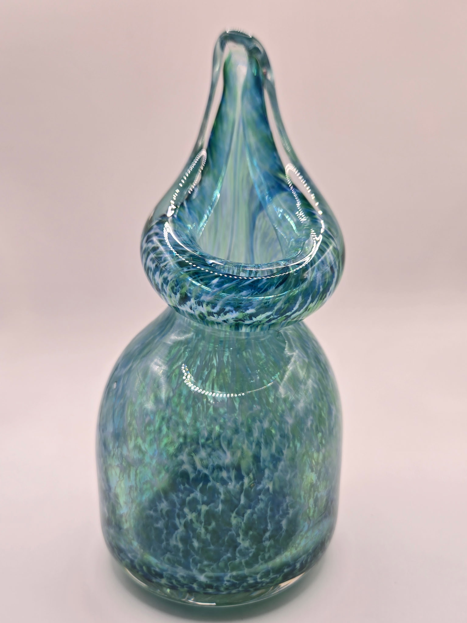 Hand-crafted glass art - Ocean Vase