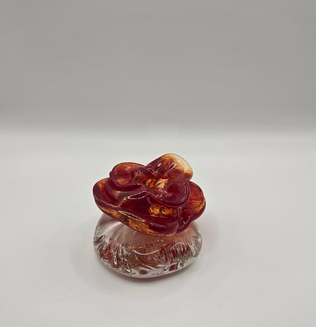 Hand-crafted glass art - Rose